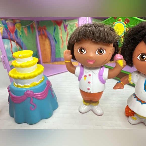 2003 Mattel Dora the Explorer toy figure or cake topper plastic Birthday box - Picture 5 of 15